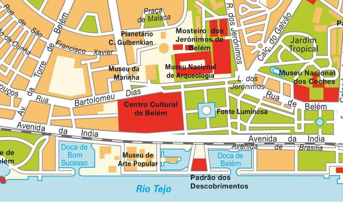 mapa da cidade de belém, lisboa