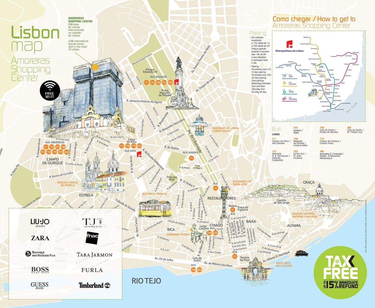 mapa da cidade de lisboa, portugal
