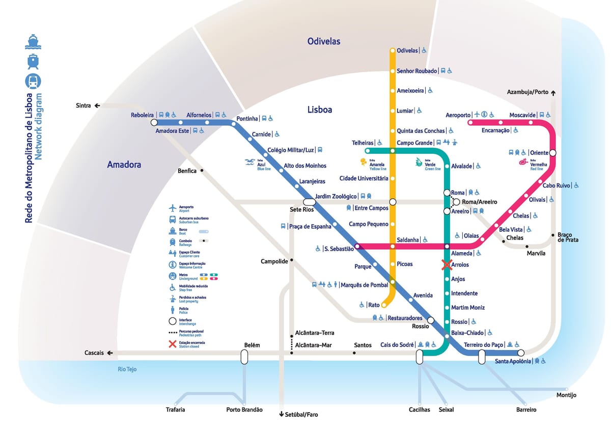 mapa de lisboa trânsito