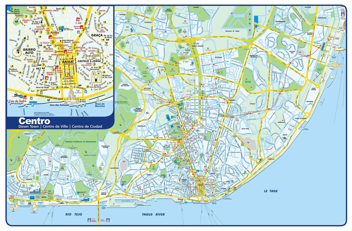áreas de lisboa mapa
