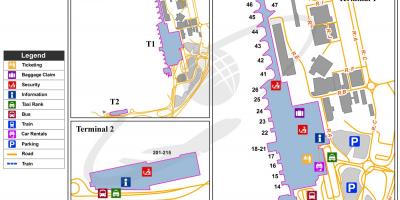 Aeroporto de lisboa-portela terminal mapa
