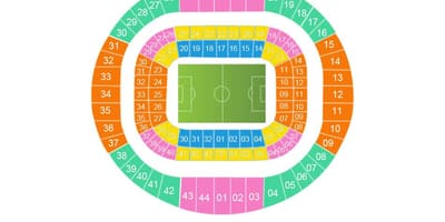 Mapa do estádio do benfica