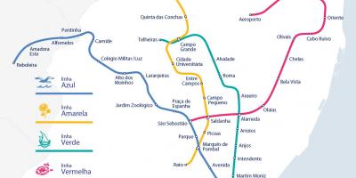 Mapa do metro de lisboa