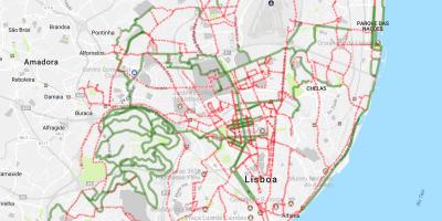 Mapa de lisboa de bicicleta